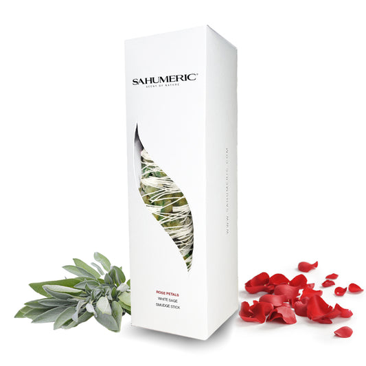 Red Rose Petals + White Sage Sahumeric® Smudge Stick